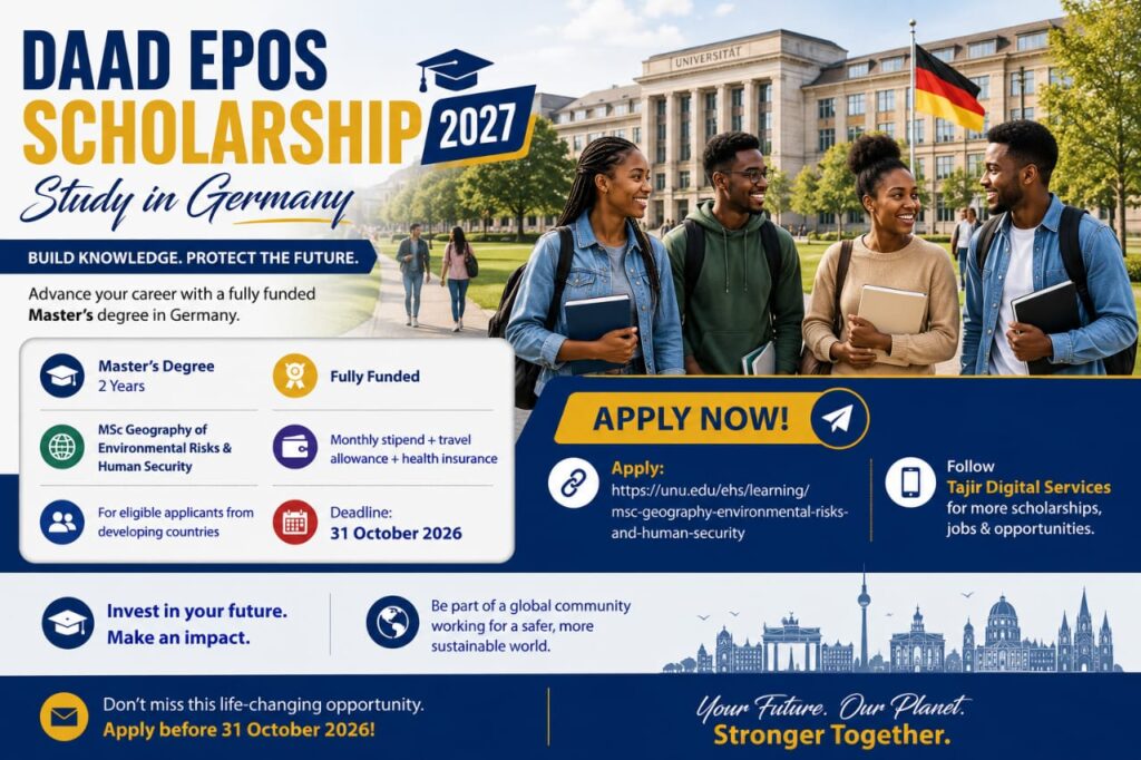 DAAD EPOS Scholarship 2027 at UNU-EHS and University of Bonn