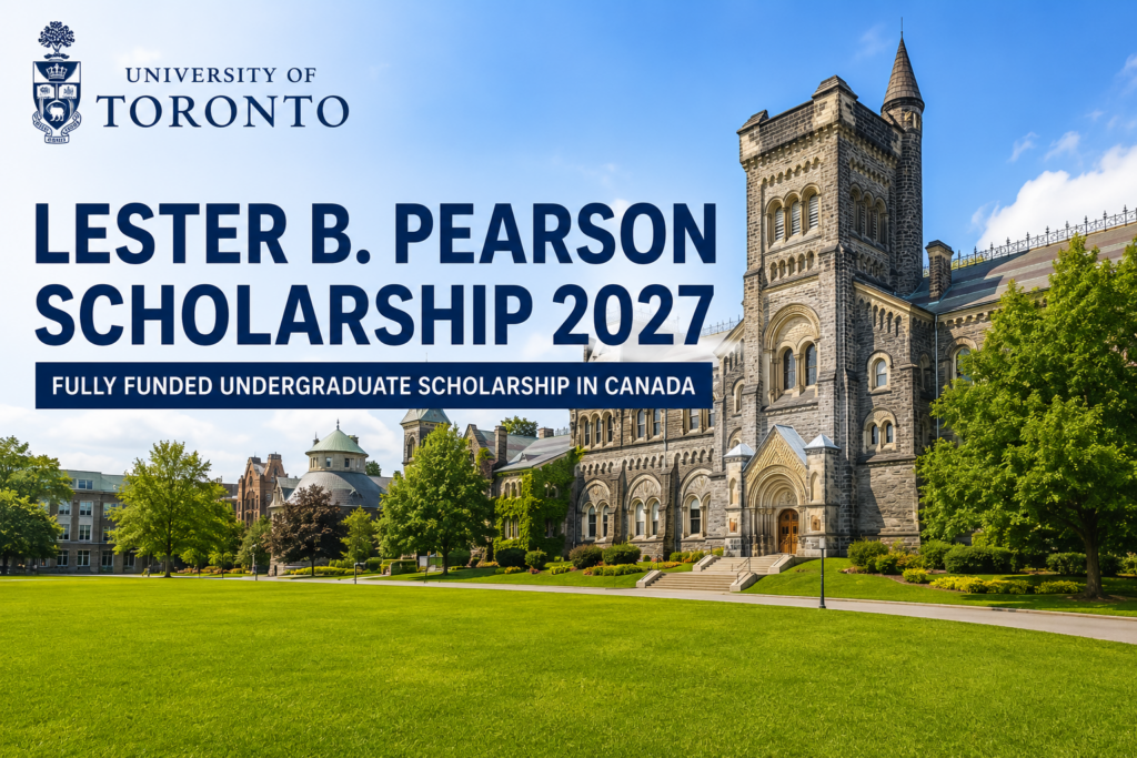 Lester B. Pearson International Scholarship 2027 at University of Toronto