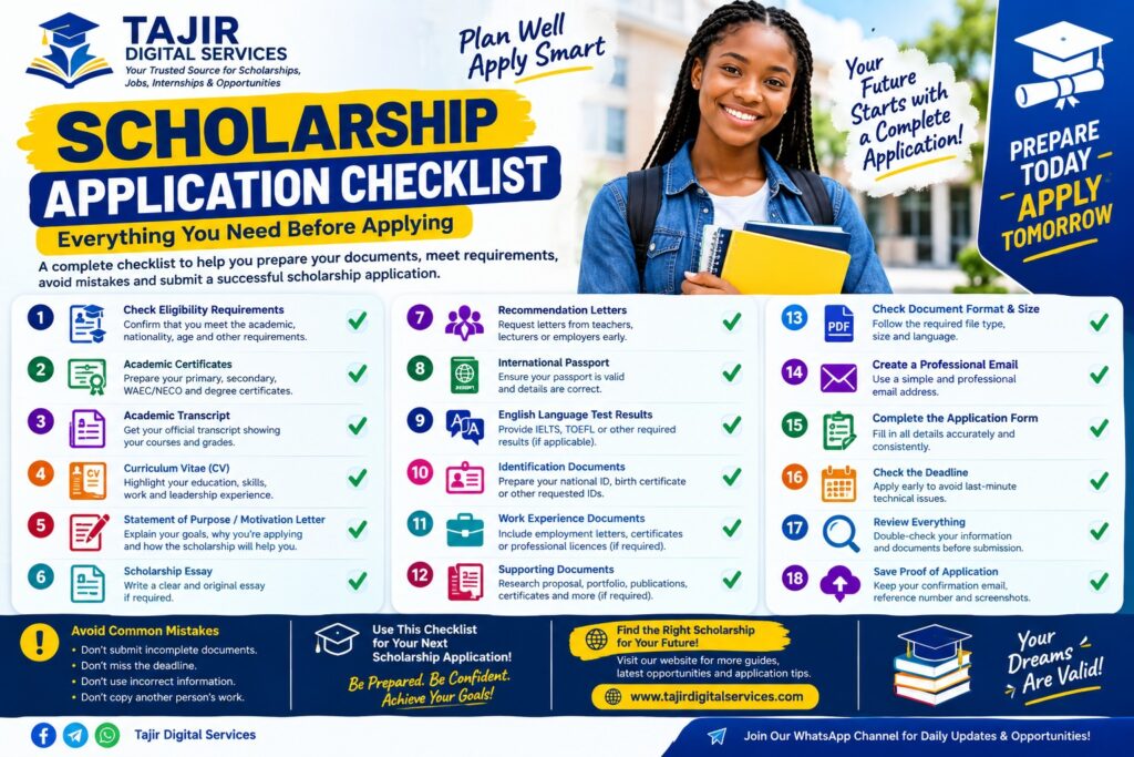 Scholarship Application Checklist Everything You Need Before Applying